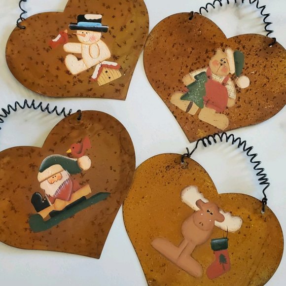 4 pack Adorable Rustic Christmas Ornaments - Picture 2 of 13